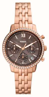 Fossil Women's | Brown Mother-of-Pearl Dial | Rose Gold Stainless Steel Bracelet ES5218