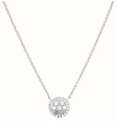 Fossil Ladies Sterling Silver Mother Of Pearl Necklace JFS00520040