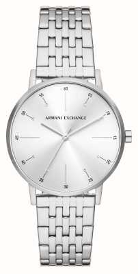 Armani Exchange Silver Crystal Set Dial | Stainless Steel Bracelet AX5578