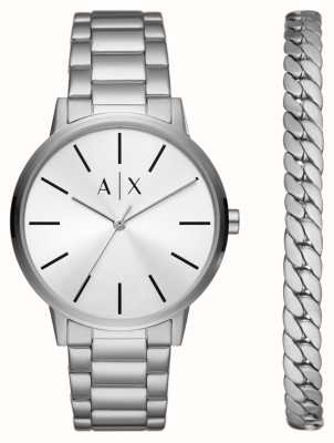 Armani Exchange Stainless Steel Watch and Bracelet Gift Set AX7138SET