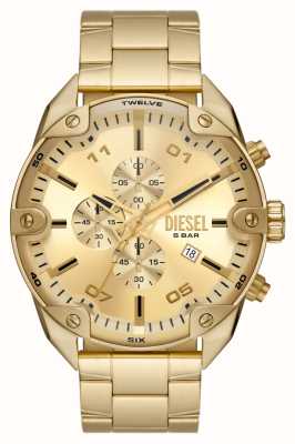Diesel Spiked Gold Dial | Gold PVD Bracelet DZ4608