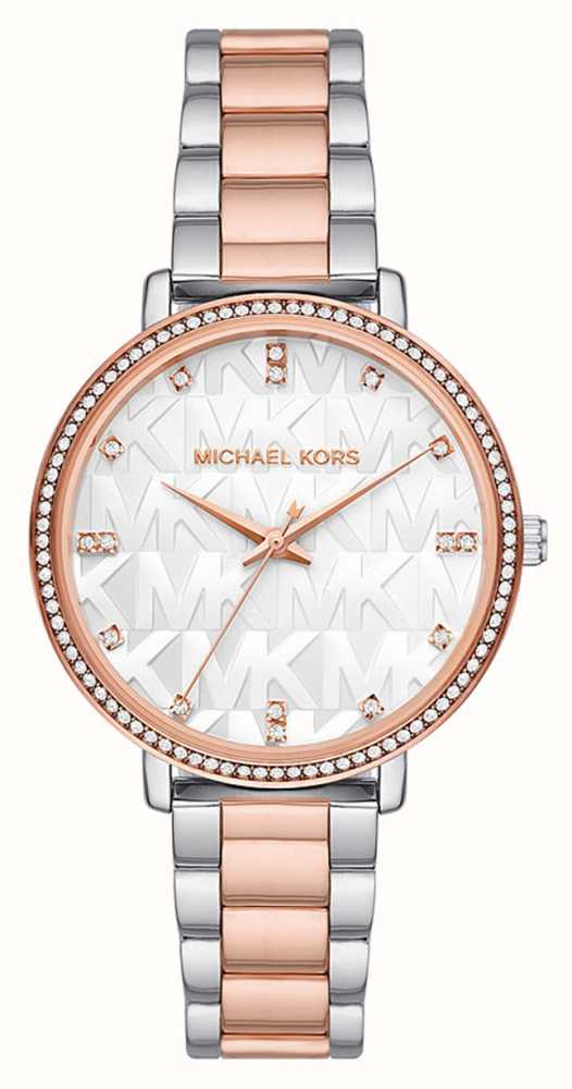 Michael Kors Women's | Pyper | White Stone Set Dial | Two Tone Steel  Bracelet MK4667 - First Class Watches™ IRL