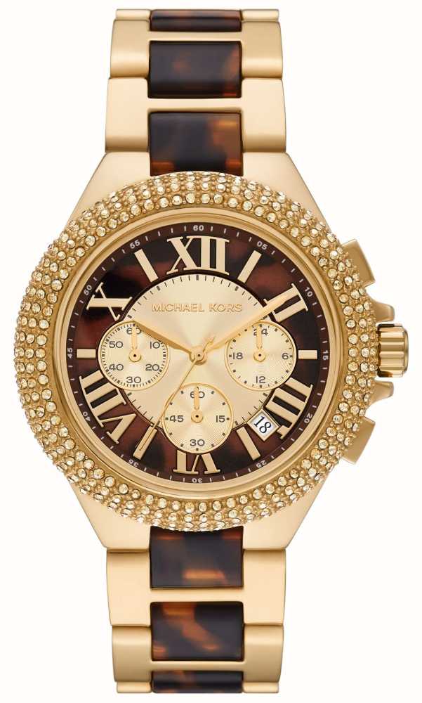 Michael Kors Women's | Camille | Chronograph | Gold Dial | Gold PVD Steel  Bracelet MK7269 - First Class Watches™ IRL