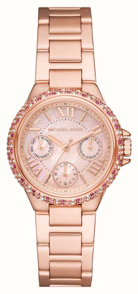 Michael Kors Camille Rose-Gold Toned Crystal-Set Bezel Watch MK7273 - First  Class Watches™ IRL