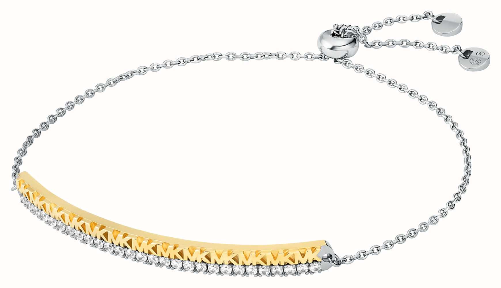 Amazoncom Michael Kors Silver Tone Fulton Hinge Bangle Bracelet  Clothing Shoes  Jewelry