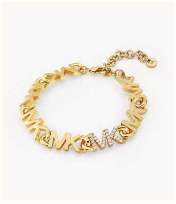 Michael Kors 14K Gold-Plated Brass Logo Chain Bracelet MKJ7953710