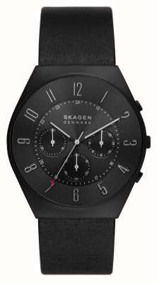 Skagen Men's Grenen Chronograph Black Monochrome Watch SKW6843