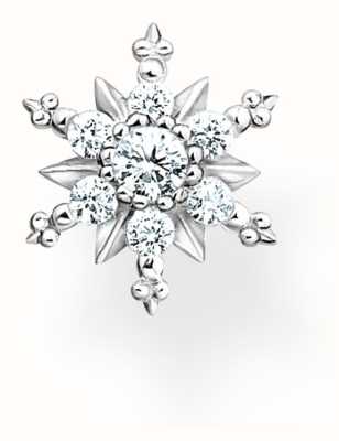 Thomas Sabo Snowflake Single Stud Earring | Sterling Silver | Crystal Set H2260-051-14