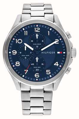 Tommy Hilfiger Men's Axel | Blue Chronograph Dial | Stainless Steel Bracelet 1792007