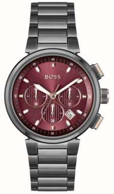 BOSS Men's One | Red Dial | Grey Stainless Steel Bracelet 1514000