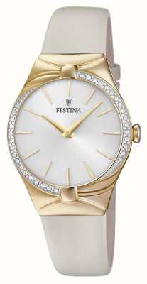 Festina Women's Silver Petite Leather Watch F20389/1