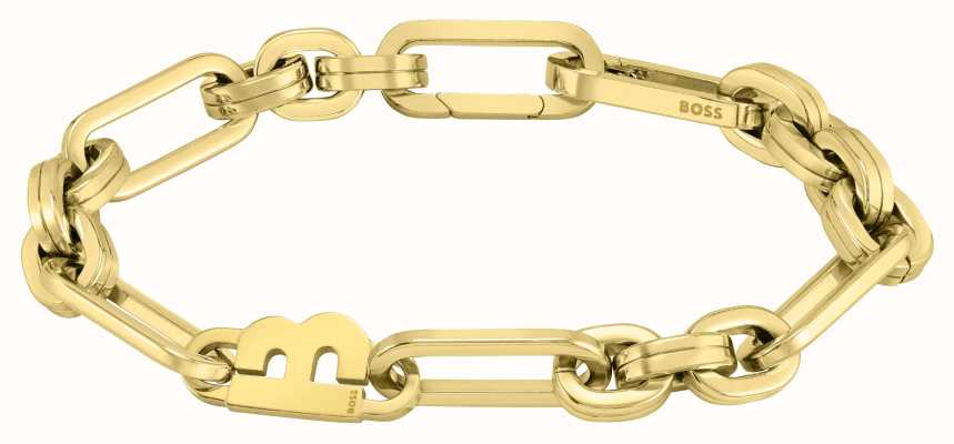 BOSS Jewellery Women's Gold-Tone Stainless Steel Large Link Bracelet 1580324