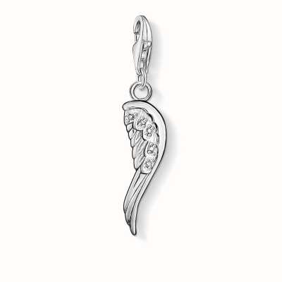 Thomas Sabo Angel Wing Charm White 925 Sterling Silver/ Zirconia 0413-051-14