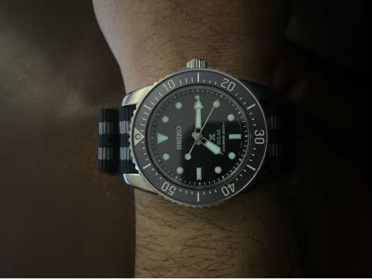 Seiko Prospex Compact Solar  Scuba Diver Grey Dial SNE569P1 - First  Class Watches™ IRL