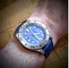 Customer picture of Squale 1545 Steel Blue (40mm) Blue Côtes De Genêve Dial / Blue Homage Tropic Rubber 1545SSBLC.HTB